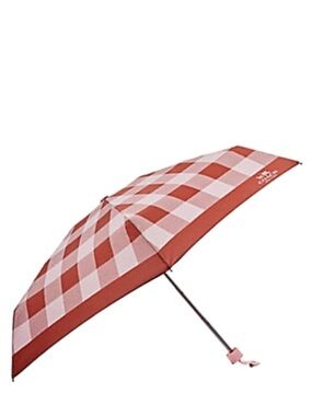 Coach Plaid Mini Umbrella